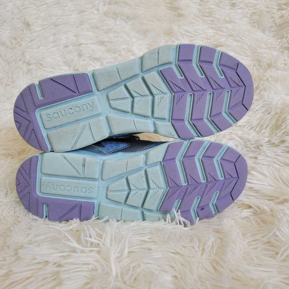 Saucony- Flash A/C 3.0 Silver Purple Big Kid Size 5 - Picture 4 of 7